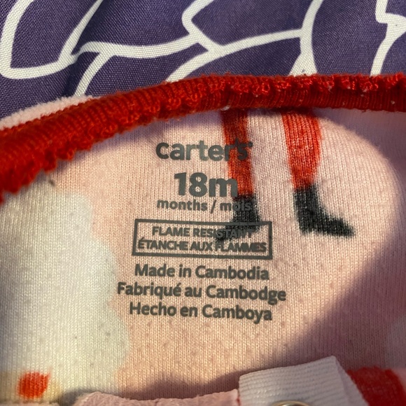 18 month Santa fleece sleeper - Picture 2 of 2